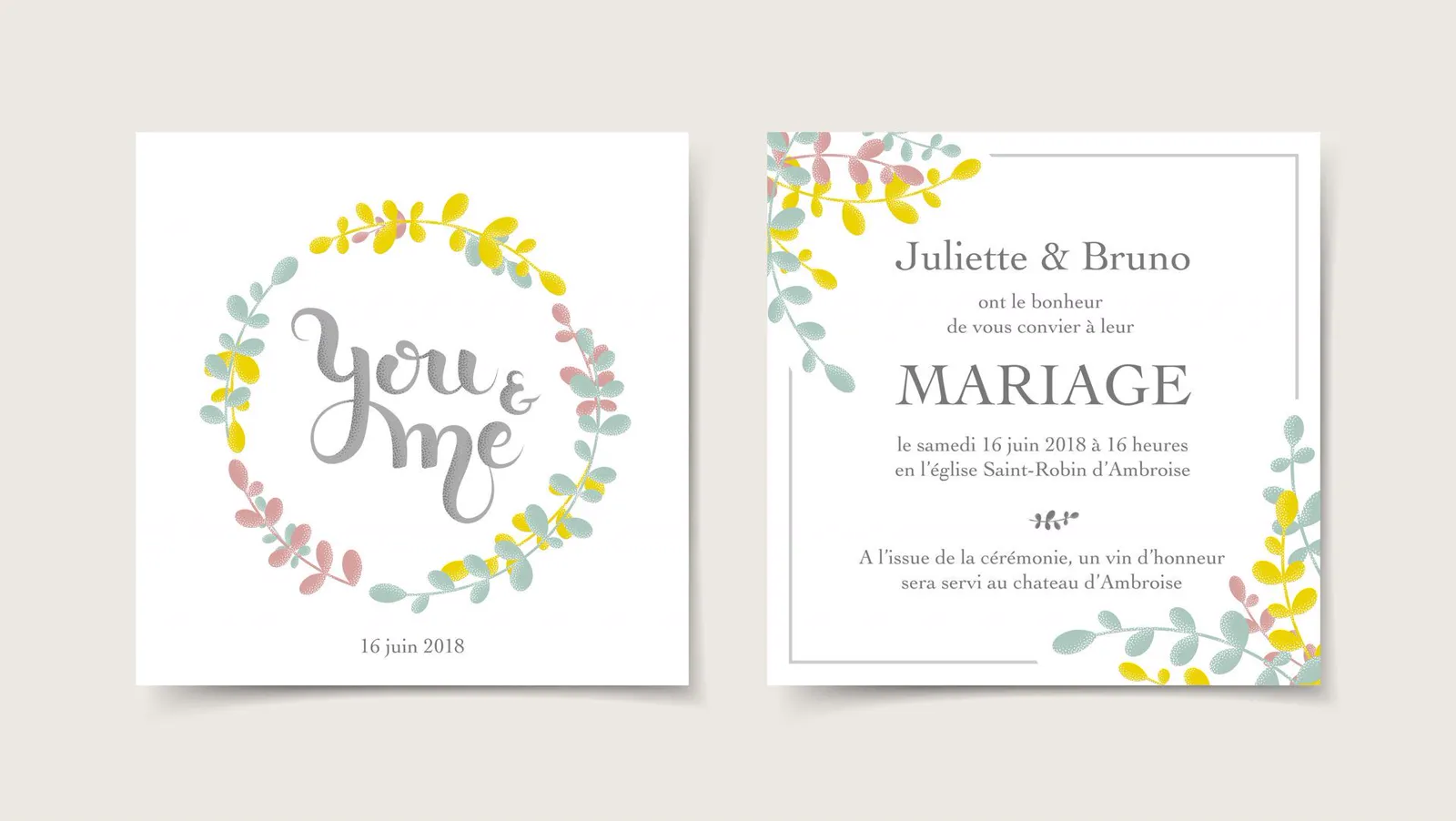 Faire-part de mariage imprimés